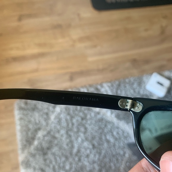 VINTAGE B&L RAY-BAN L2870 YNAO UV CRYSTAL BLACK EBONY BALORAMA WRAP SUNGLASSES - Picture 8 of 9